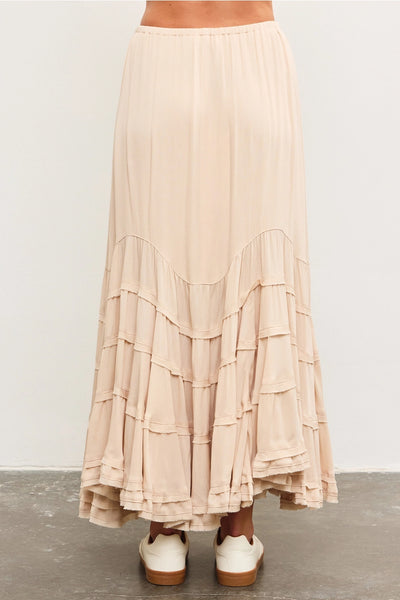 Livvy Boho Tiered Ruffle Skirt