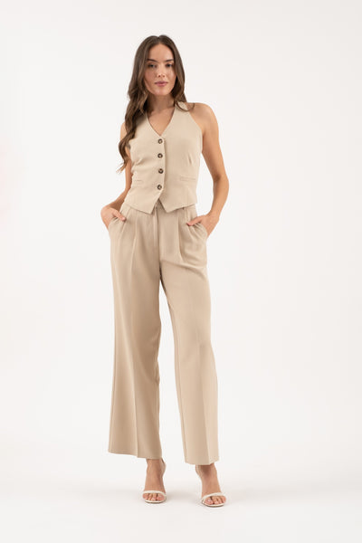 Remi Button Down Halter Vest