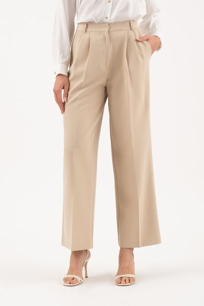 Remi High Waisted Pleated Business Pant