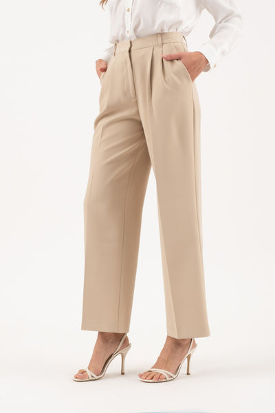 Remi High Waisted Pleated Business Pant