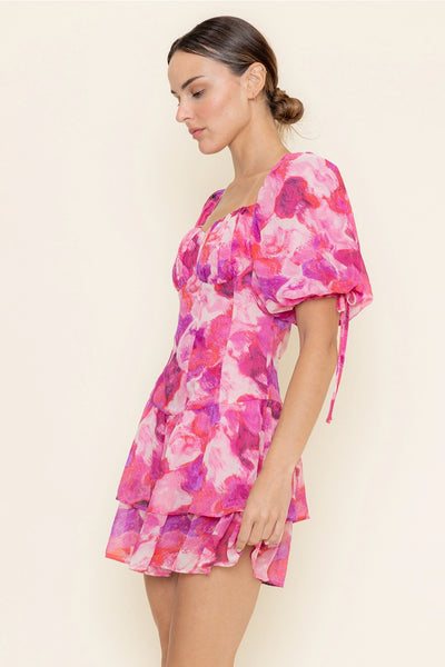 Camila Floral Puff Sleeve Mini Dress