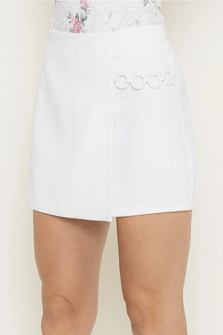 Sophie White Chain Link Mini Skirt