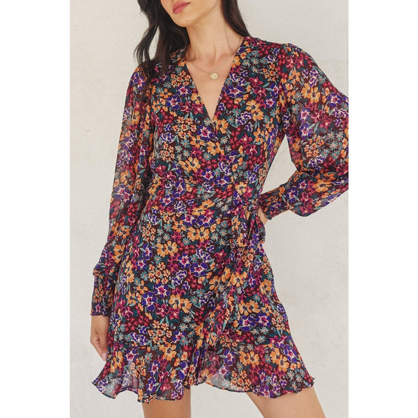 Nessa Floral Printed Wrap Dress