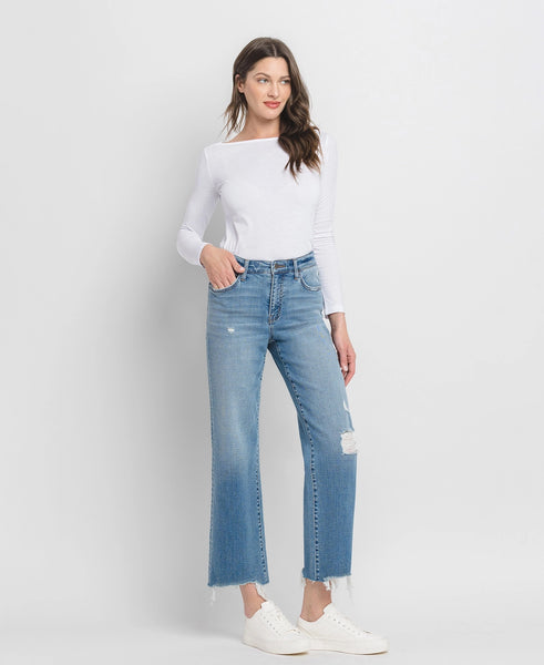 Flying Monkey High Rise Slim Wide Leg Jean