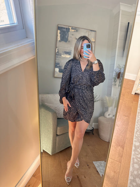 Tessa Animal Printed Wrap Dress