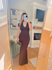 Chocolate Brown Bodycon Mermaid Dress