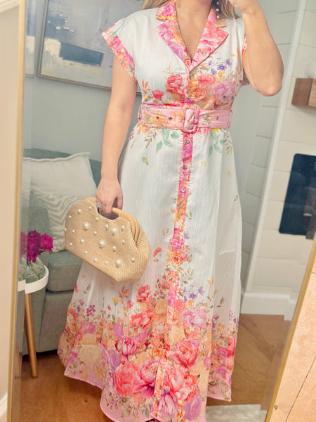 Sophie Floral Collar Maxi Dress