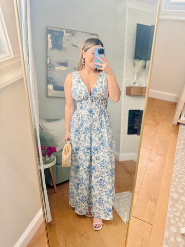 Addy Floral Printed Maxi Dress