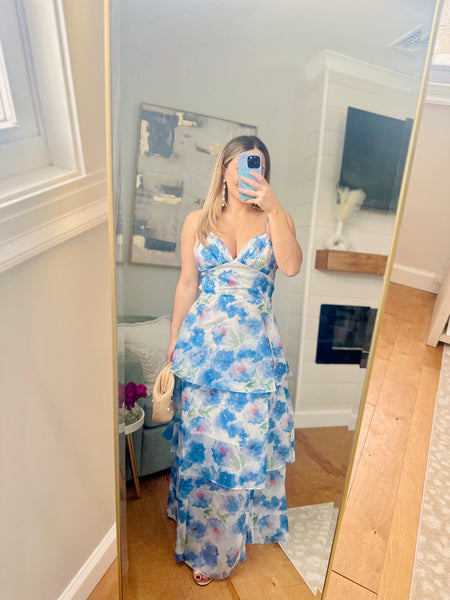 Bella Organza Floral Maxi Dress