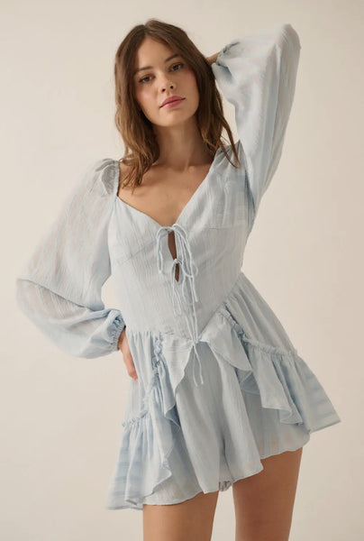 Ava Ruffle Long Sleeve Romper