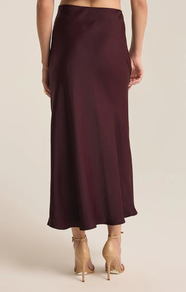 Z Supply Wine Sheen Maxi Skirt