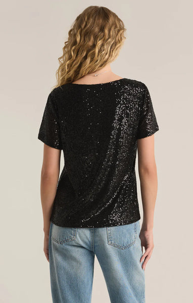 Z Supply Sequins V-Neck Top