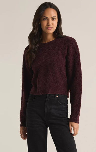 Z Supply Wine Plush Sweater