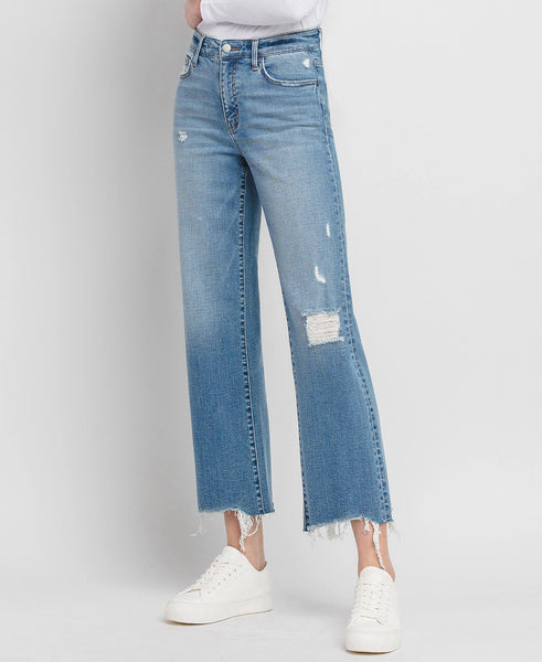 Flying Monkey High Rise Slim Wide Leg Jean