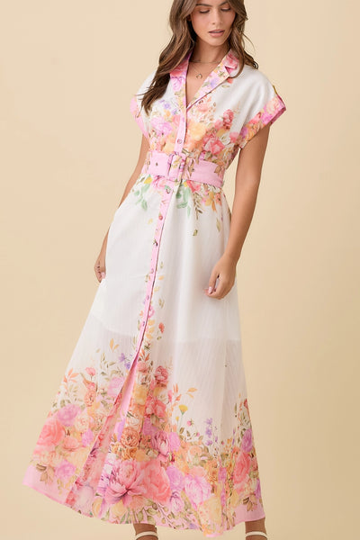 Sophie Floral Collar Maxi Dress