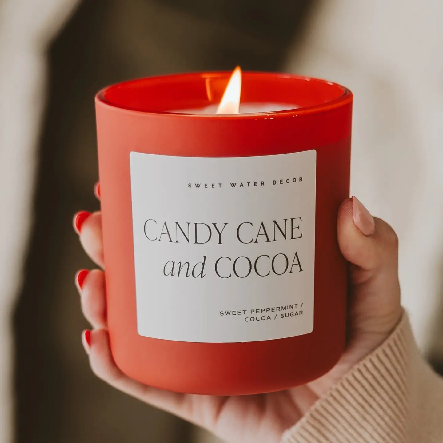 Candy Cane & Cocoa Candle