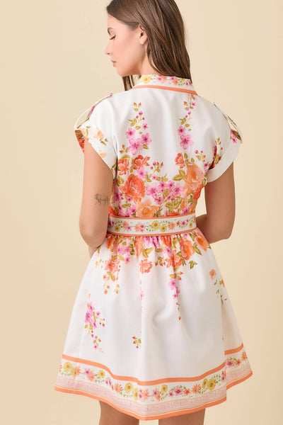 Savannah Floral Mini Belt Dress