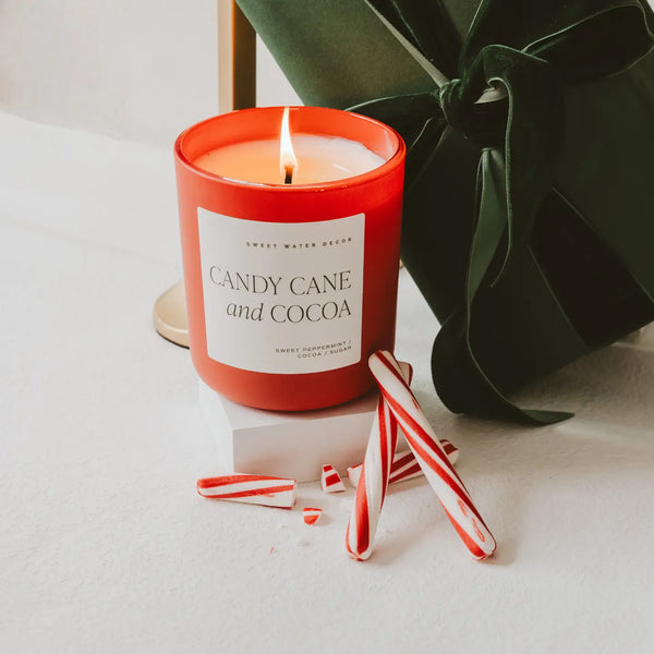 Candy Cane & Cocoa Candle