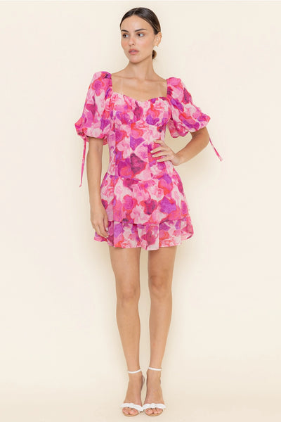 Camila Floral Puff Sleeve Mini Dress